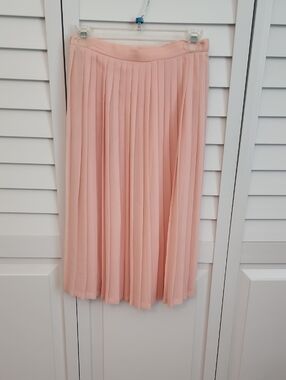 Pleated Midi Skirt - Blush Pink
